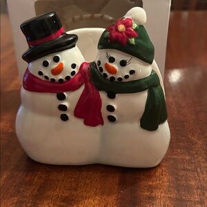 Snowman Napkin Holder- Ceramic- by Publix 2016